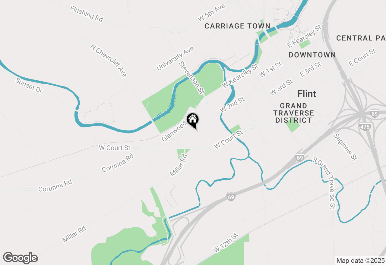 Map of 607 Thayer Street, Flint, MI 48503
