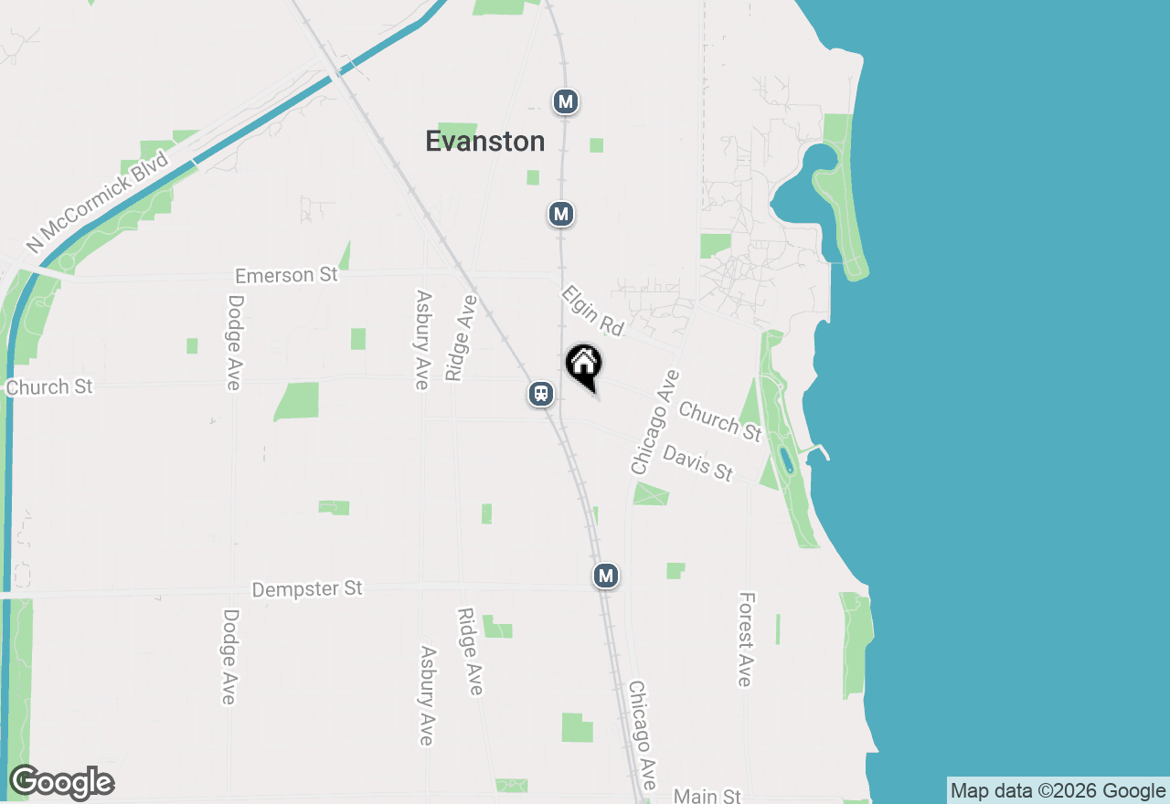 Map of 807 Davis Street #505, Evanston, IL 60201
