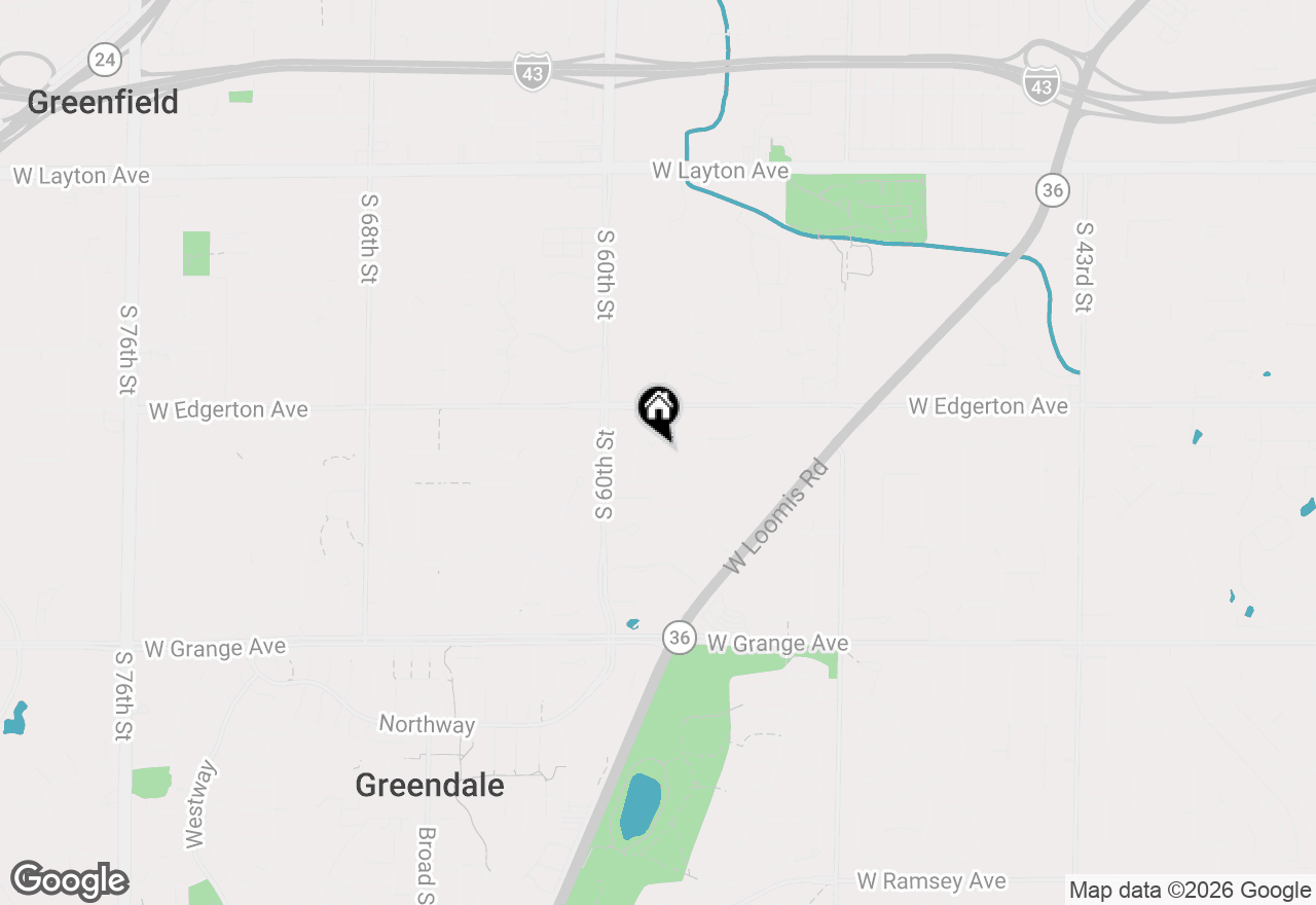 Map of 5705 W Abbott Ave, Greenfield, WI 53220