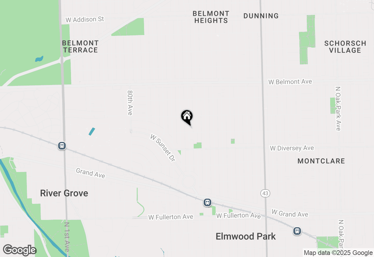 Map of 2910 N 76th Court, Elmwood Park, IL 60707