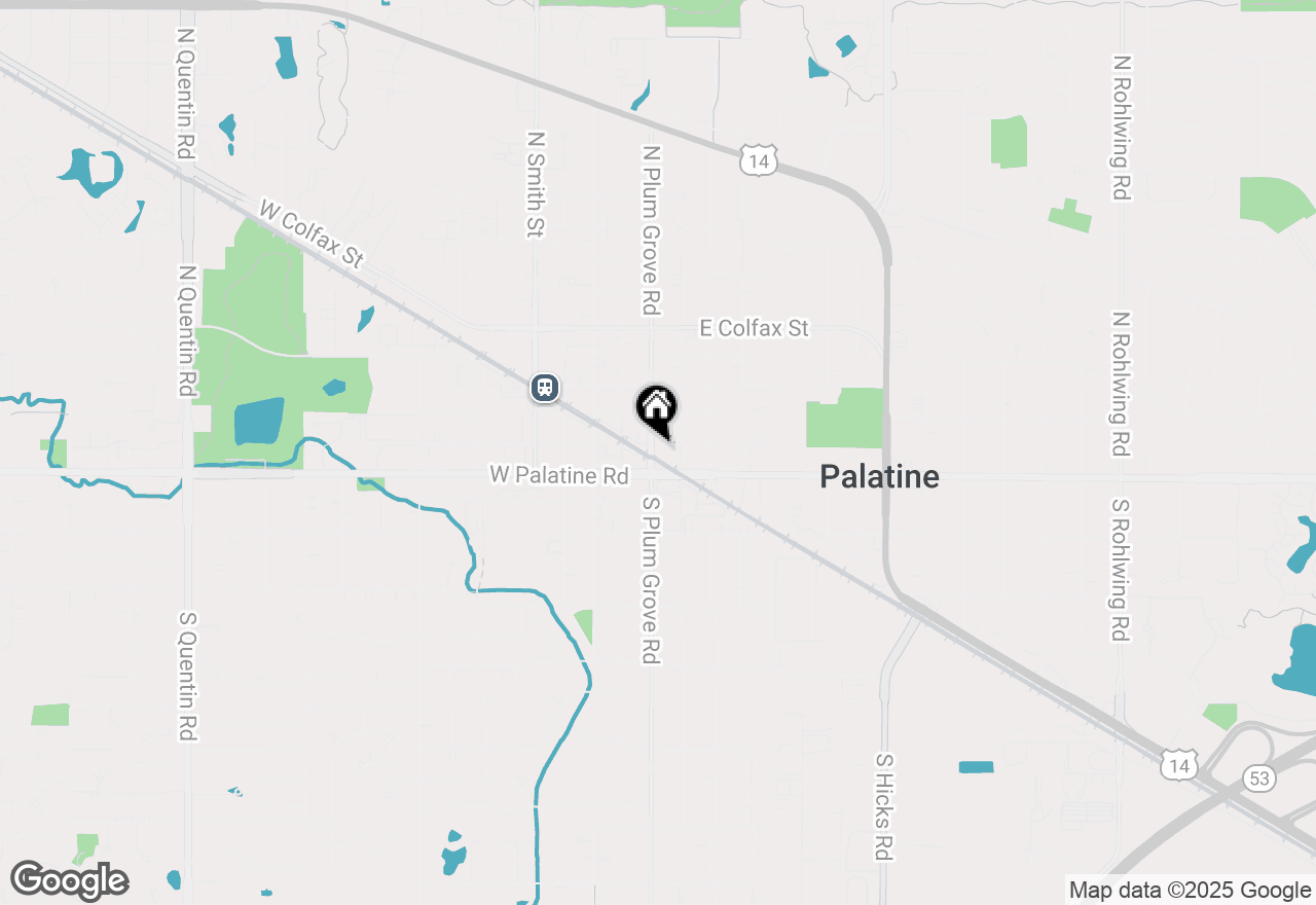 Map of 3 E Slade Street, Palatine, IL 60067