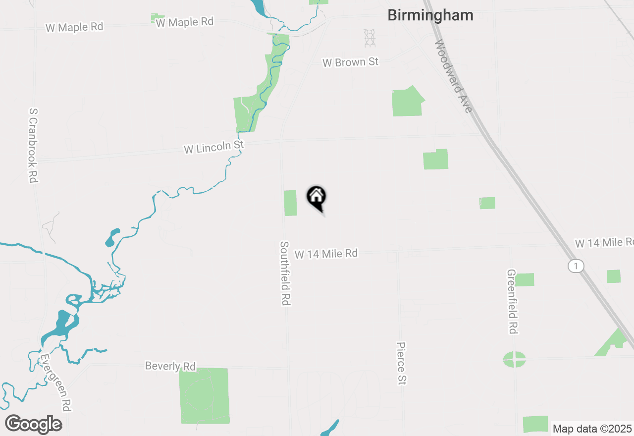 Map of 1723 Birmingham Boulevard, Birmingham, MI 48009