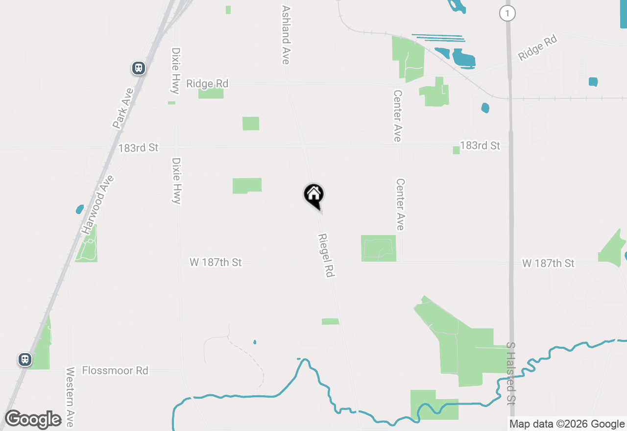Map of 18516 Riegel Road, Homewood, IL 60430