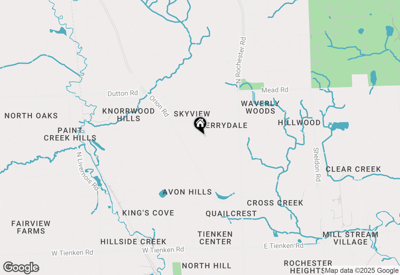 Map of 345 Hillview Street, Rochester Hills, MI 48306