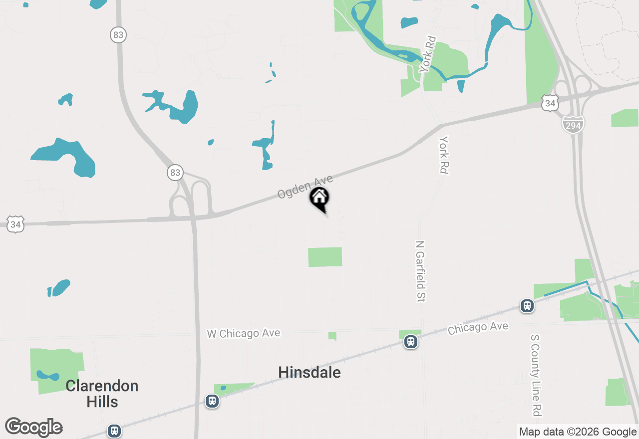 Map of 516 N Clay Street, Hinsdale, IL 60521