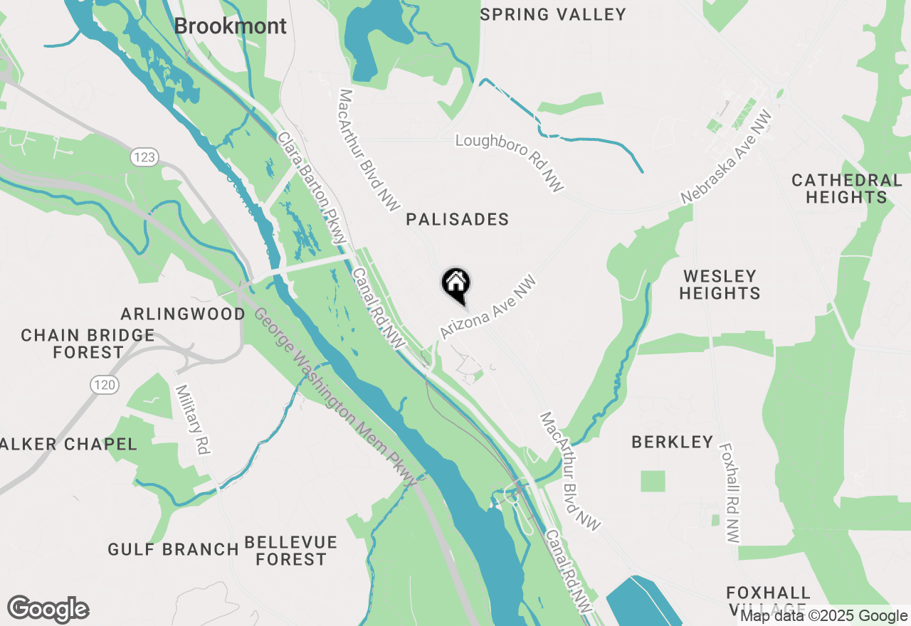 Map of 5313 Sherier Place Nw, Washington, DC 20016