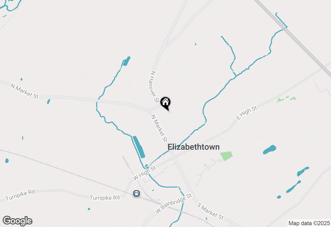 Map of 343 N Hanover Street, Elizabethtown, PA 17022