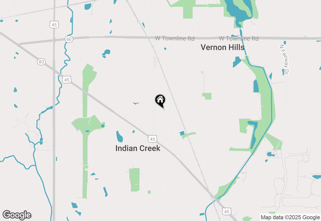 Map of 215 Sunset Court, Vernon Hills, IL 60061