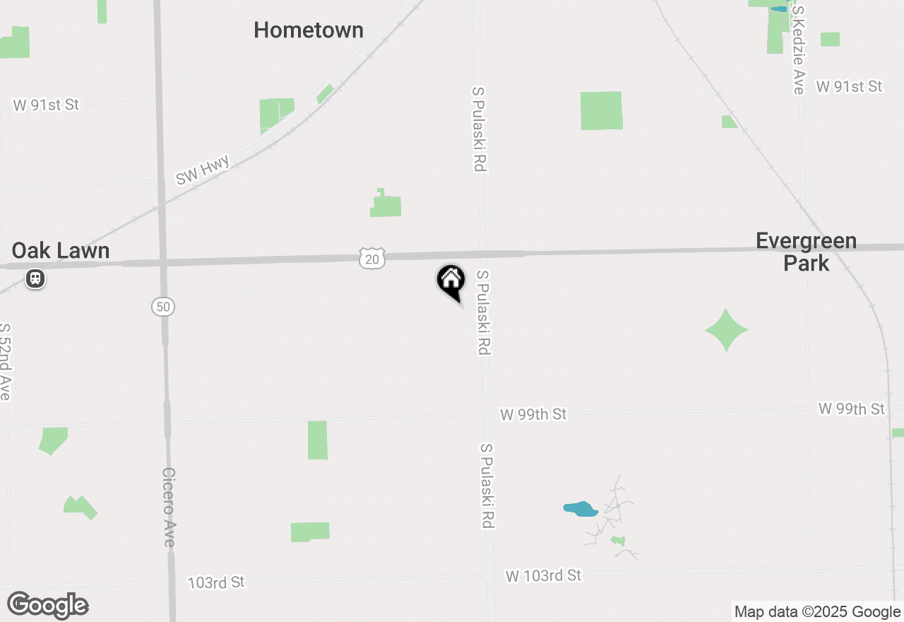 Map of 9621 S Karlov Avenue #303, Oak Lawn, IL 60453
