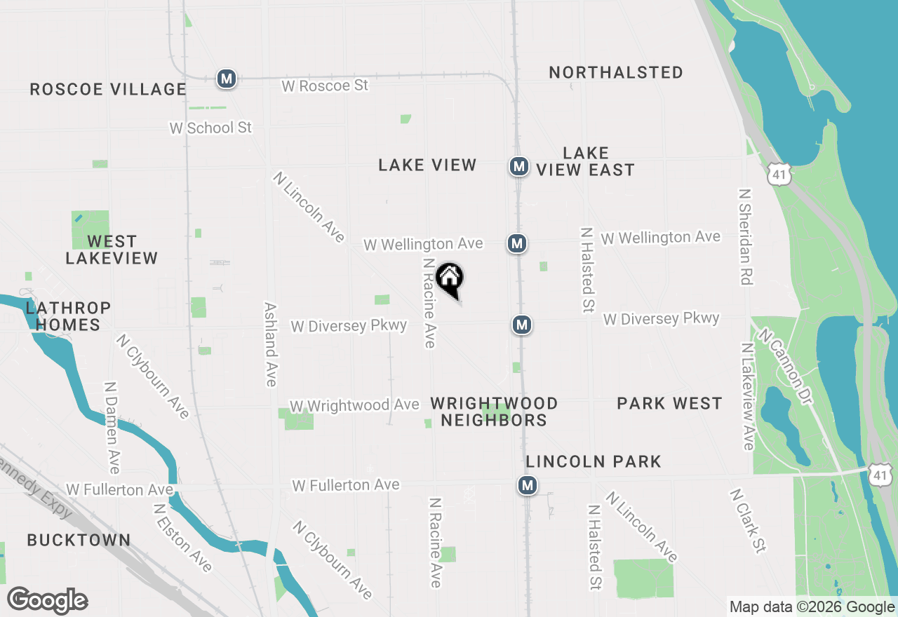 Map of 1131 W Wolfram Street #2, Chicago, IL 60657
