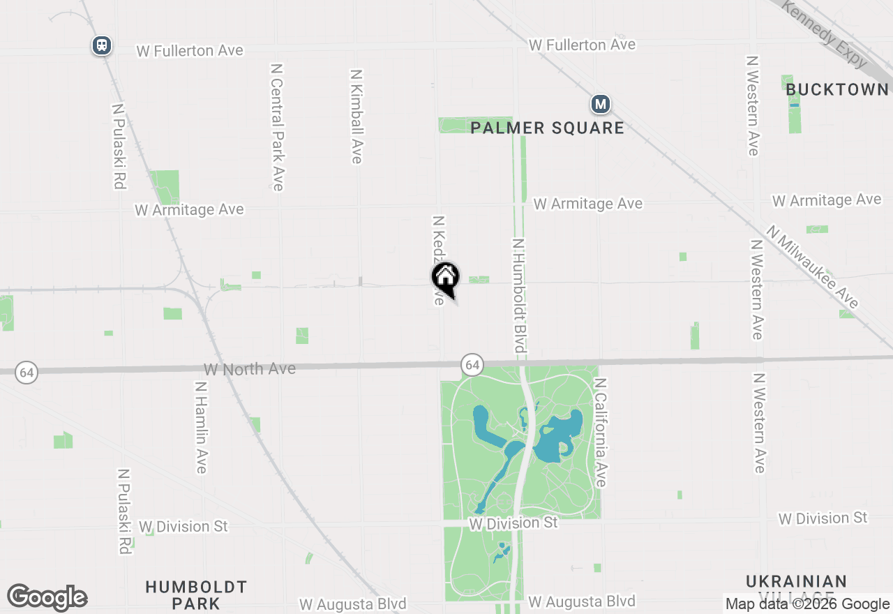 Map of 1725 N Kedzie Avenue #2, Chicago, IL 60647