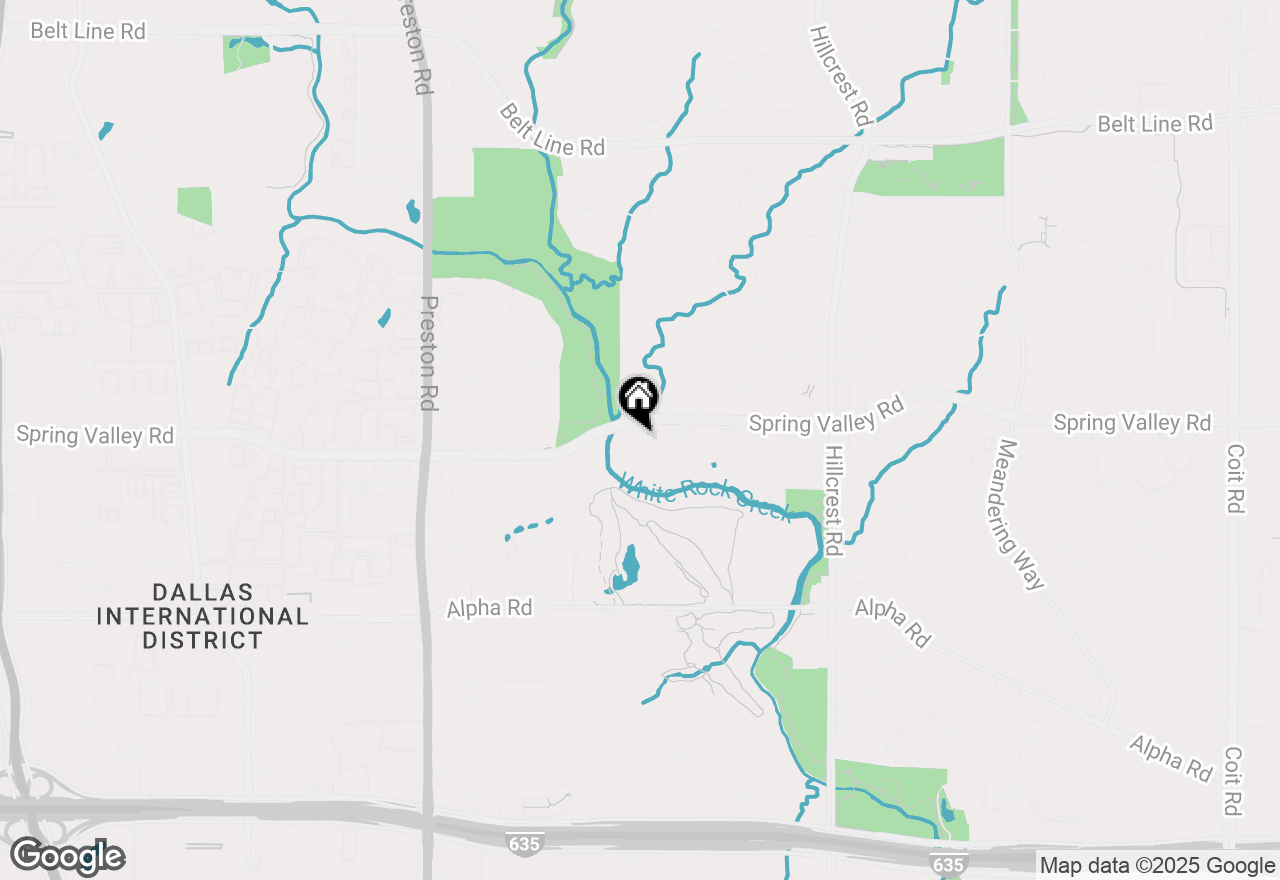 Map of 14024 Falls Creek Court, Dallas, TX 75254