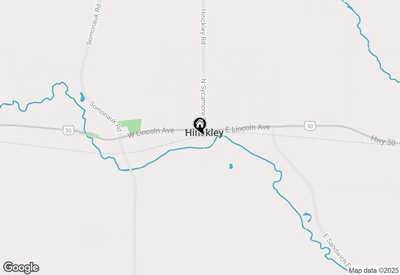 Map of 121 S Sycamore Street, Hinckley, IL 60520