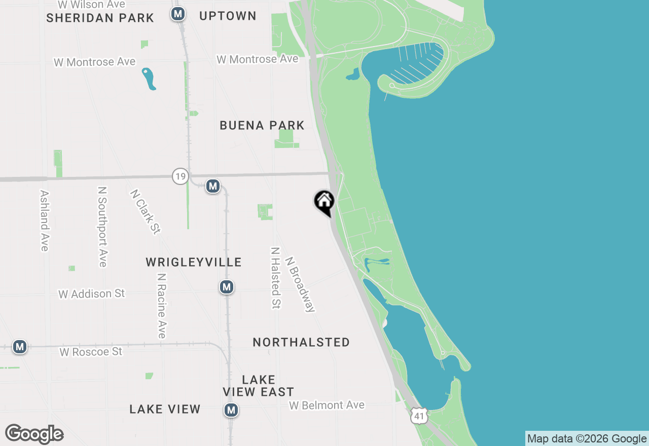Map of 3740 N Lake Shore Drive #5A, Chicago, IL 60613