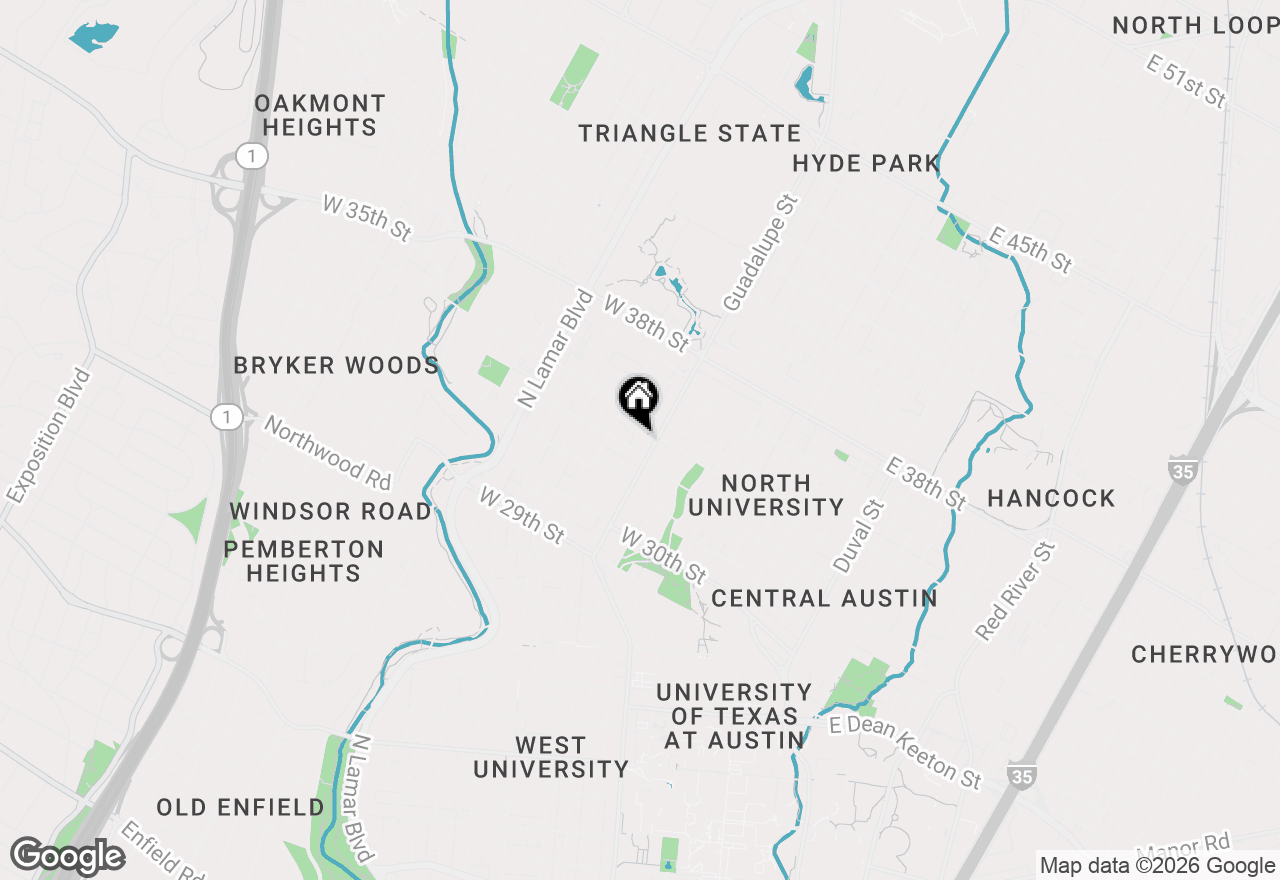 Map of 3113 Benelva St #B, Austin, TX 78705