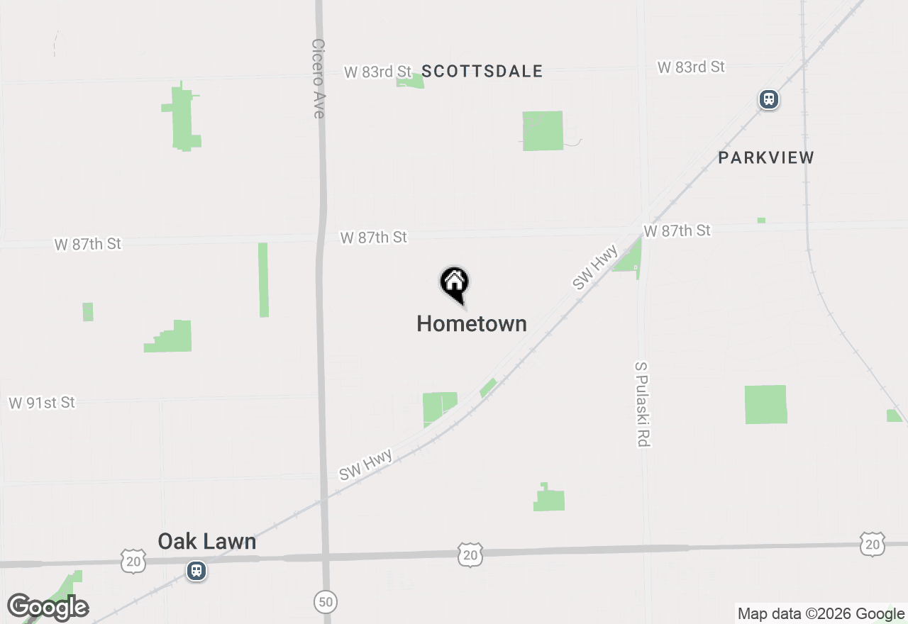 Map of 8869 S Kostner Avenue, Hometown, IL 60456