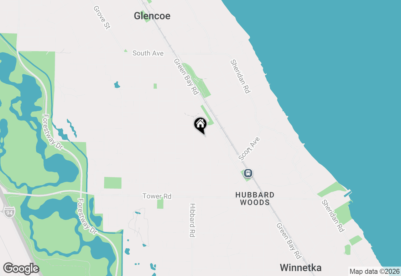 Map of 376 Woodlawn Avenue, Glencoe, IL 60022