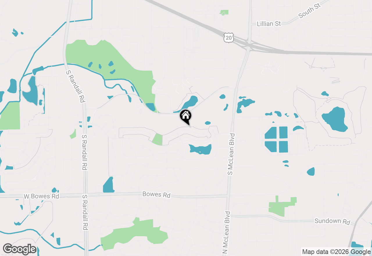 Map of 1696 Pebble Beach Circle, Elgin, IL 60123