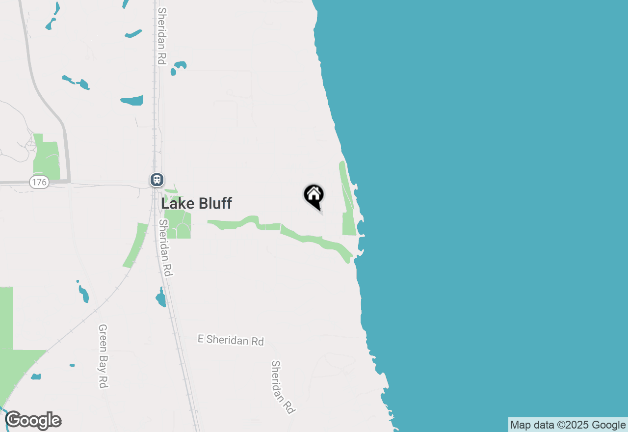 Map of 611 E Prospect Avenue, Lake Bluff, IL 60044