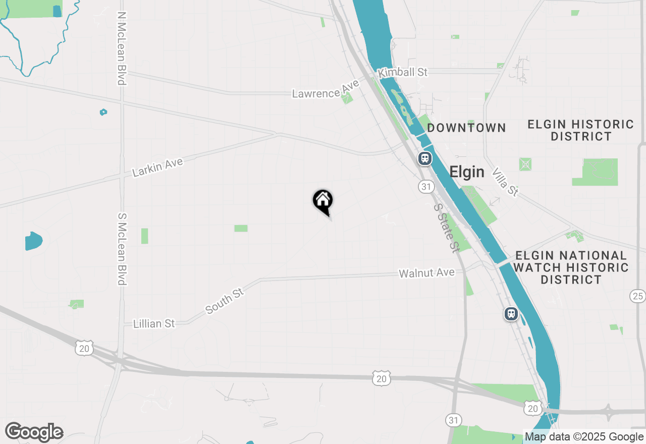 Map of 624 South Street, Elgin, IL 60123