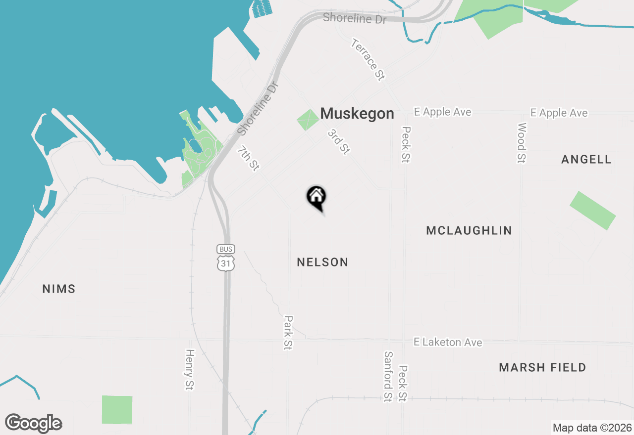 Map of 326 Mason Avenue, Muskegon, MI 49441