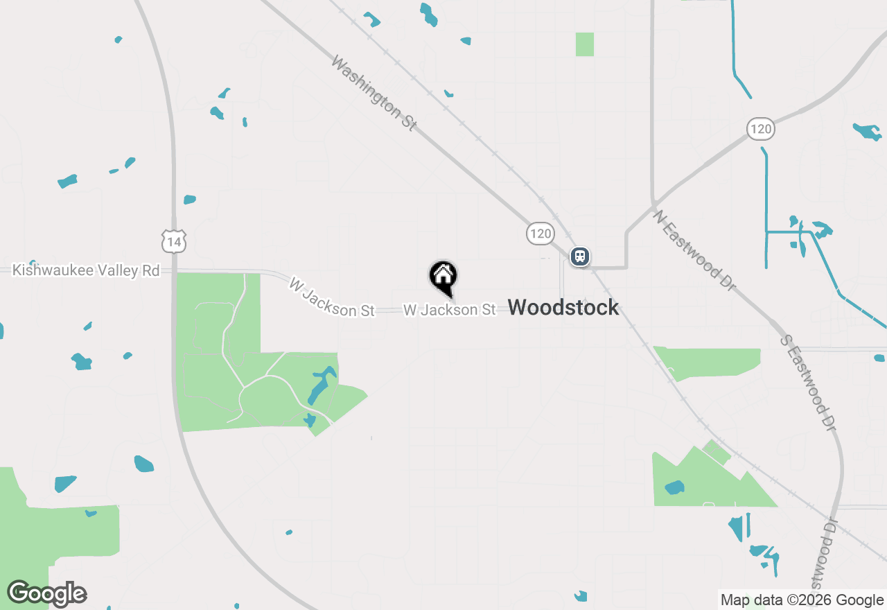 Map of 526 W Jackson Street, Woodstock, IL 60098