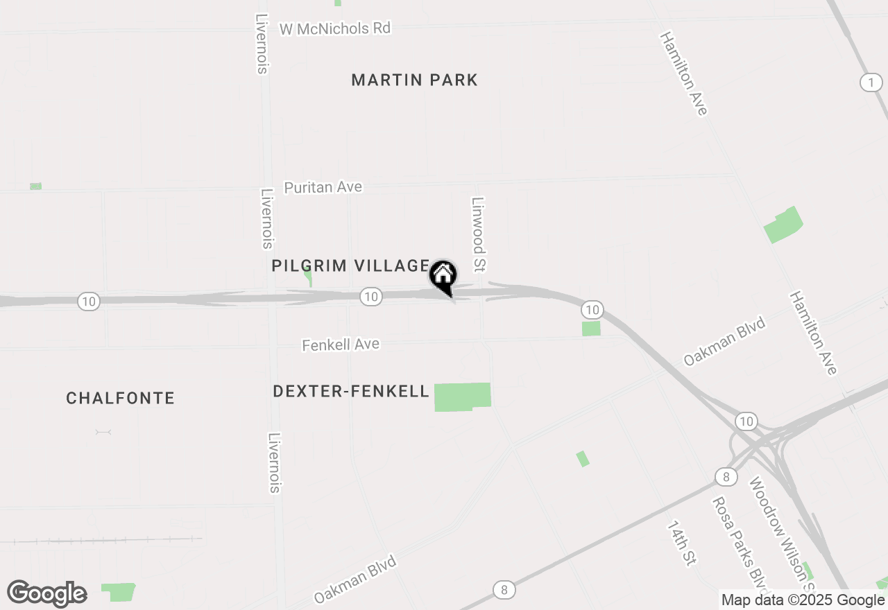 Map of 15389 Lawton Street, Detroit, MI 48238