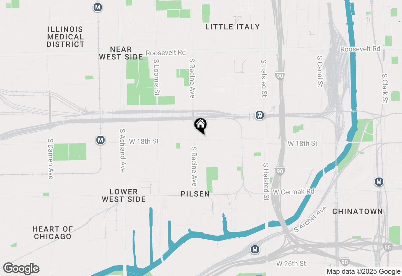 Map of 1154 W 18th Street #1, Chicago, IL 60608