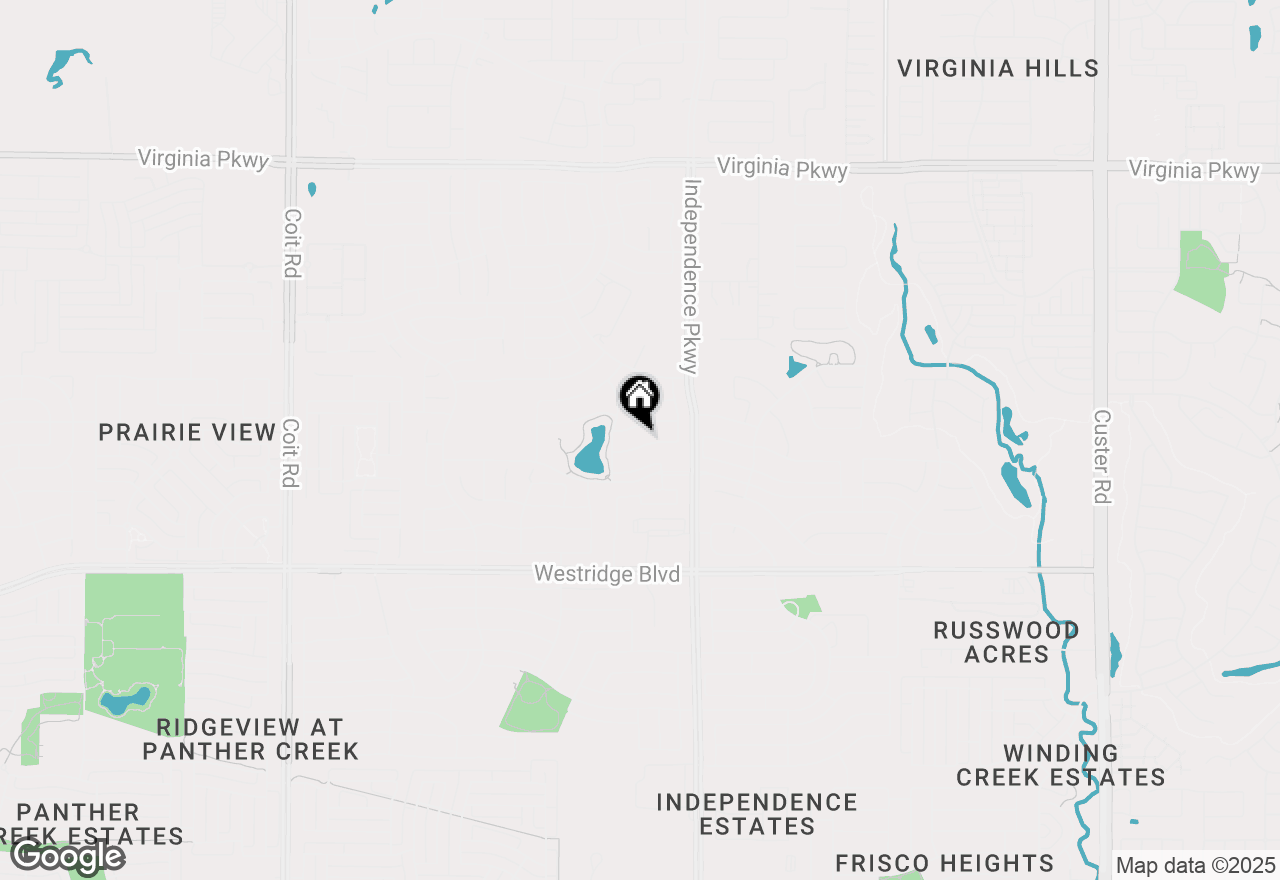 Map of 10104 Waterstone Way, Mckinney, TX 75072