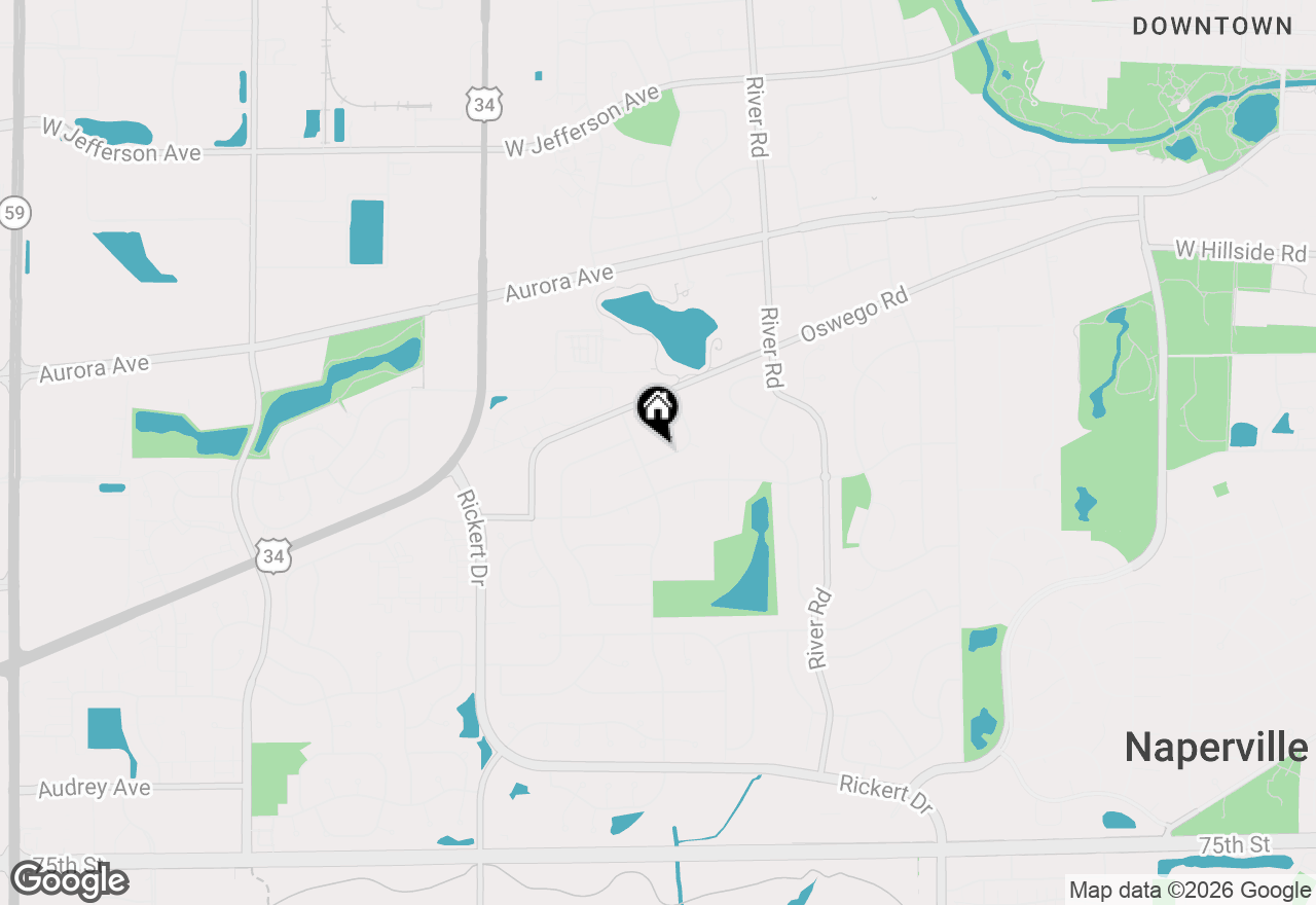 Map of 647 Oakhurst Drive, Naperville, IL 60540