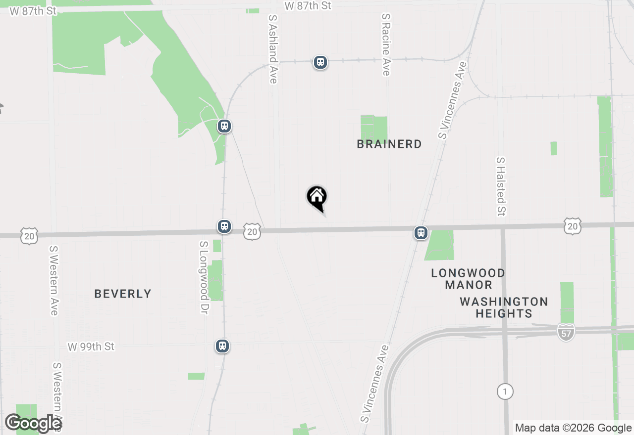 Map of 9432 S Bishop Street, Chicago, IL 60620