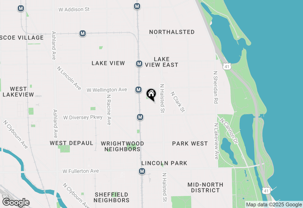 Map of 853 W George Street, Chicago, IL 60657