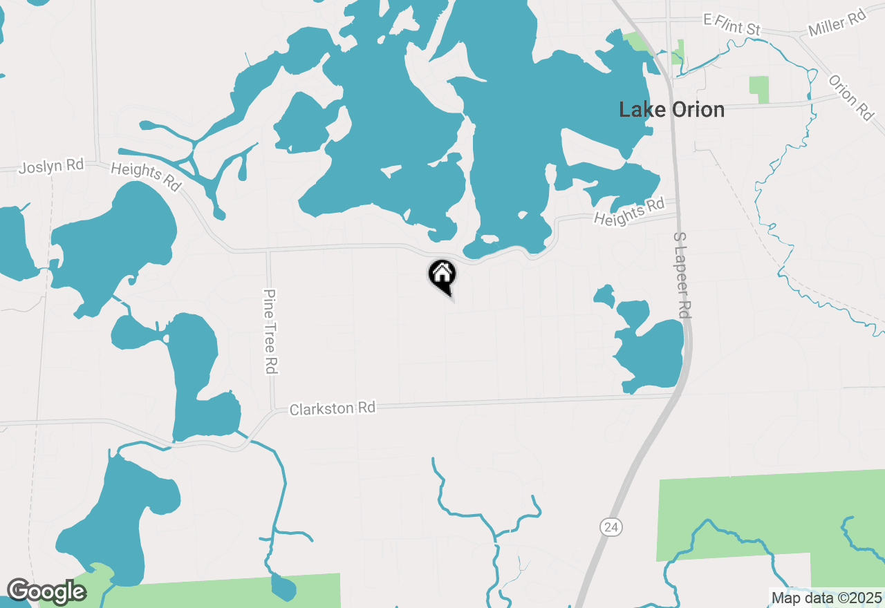 Map of 734 Woodland Avenue, Lake Orion, MI 48362