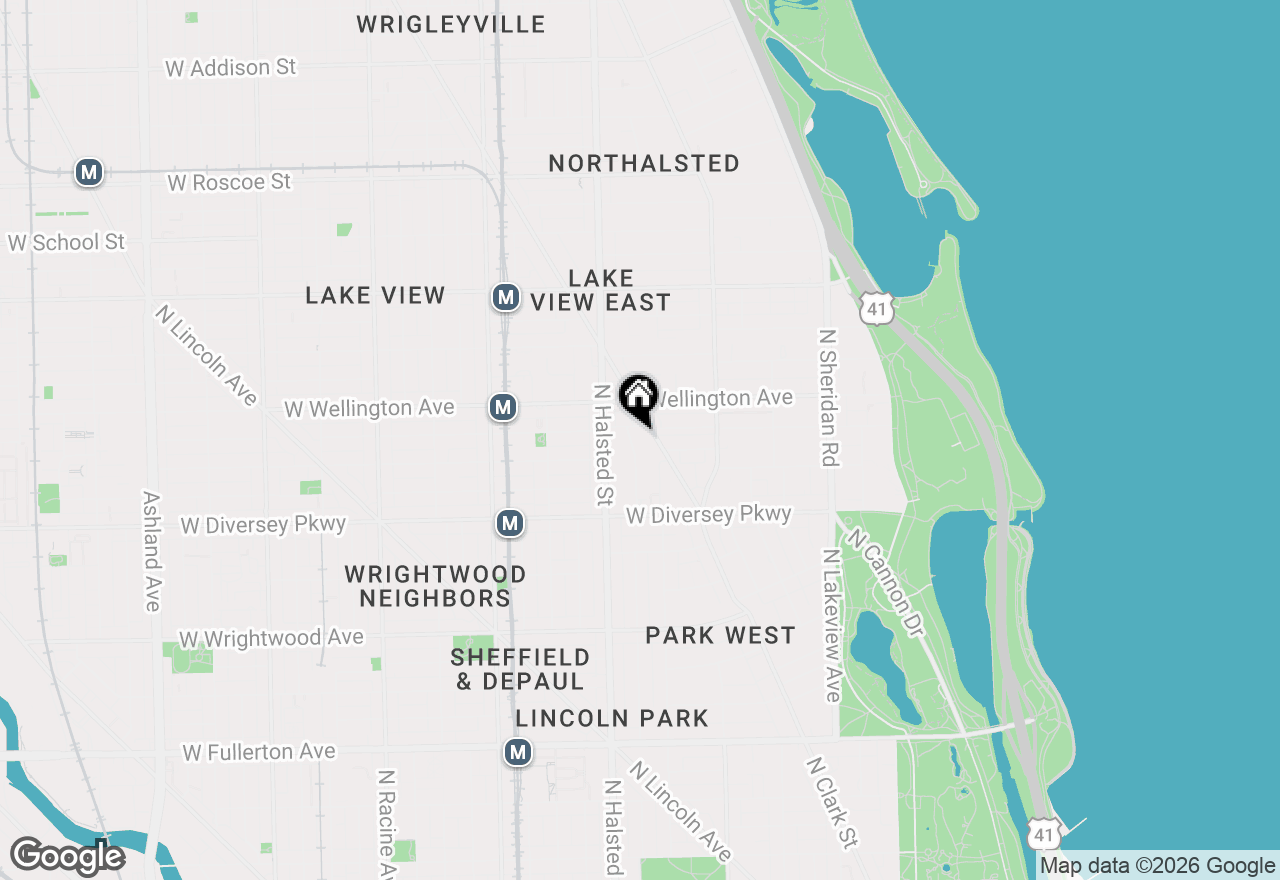 Map of 2919 N Burling Street #E, Chicago, IL 60657