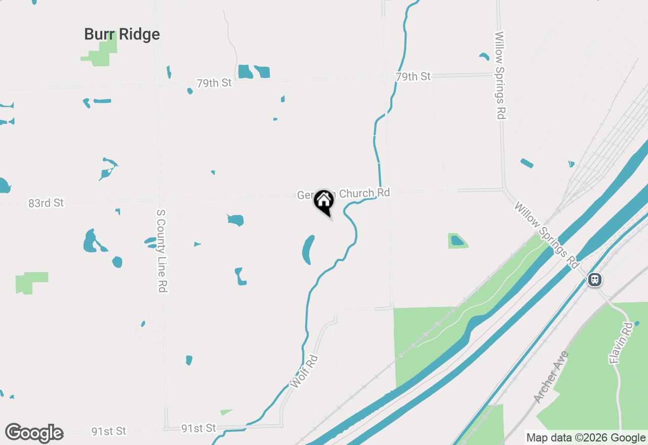 Map of 19 Buege Lane, Burr Ridge, IL 60527
