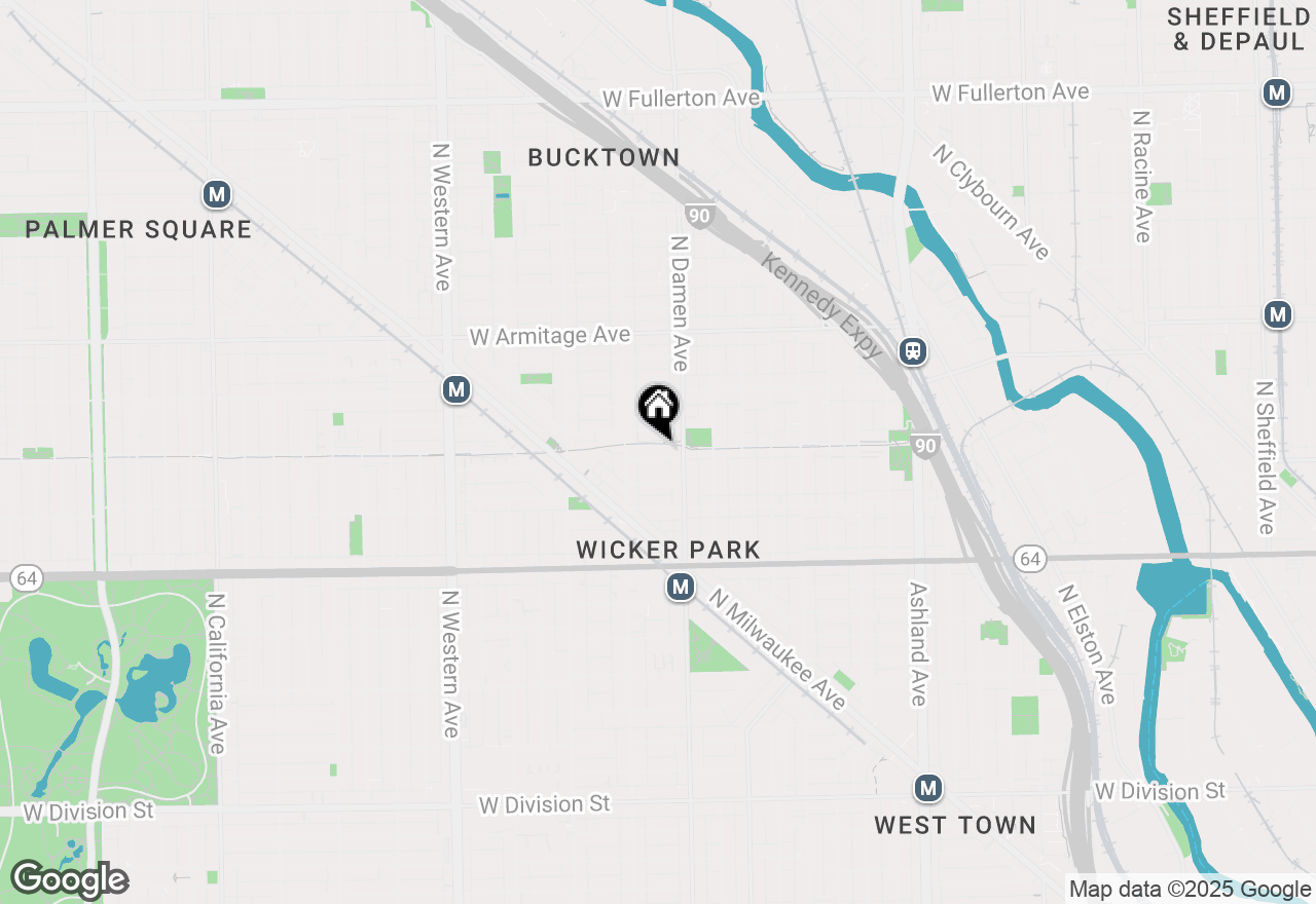 Map of 2024 W Willow Street #A, Chicago, IL 60647