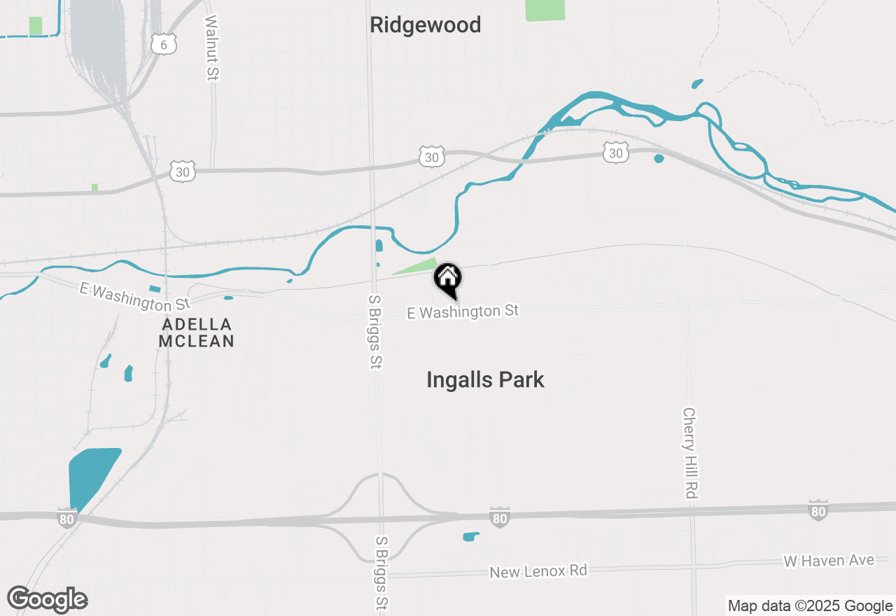 Map of 1725 E Washington Street, Joliet, IL 60433