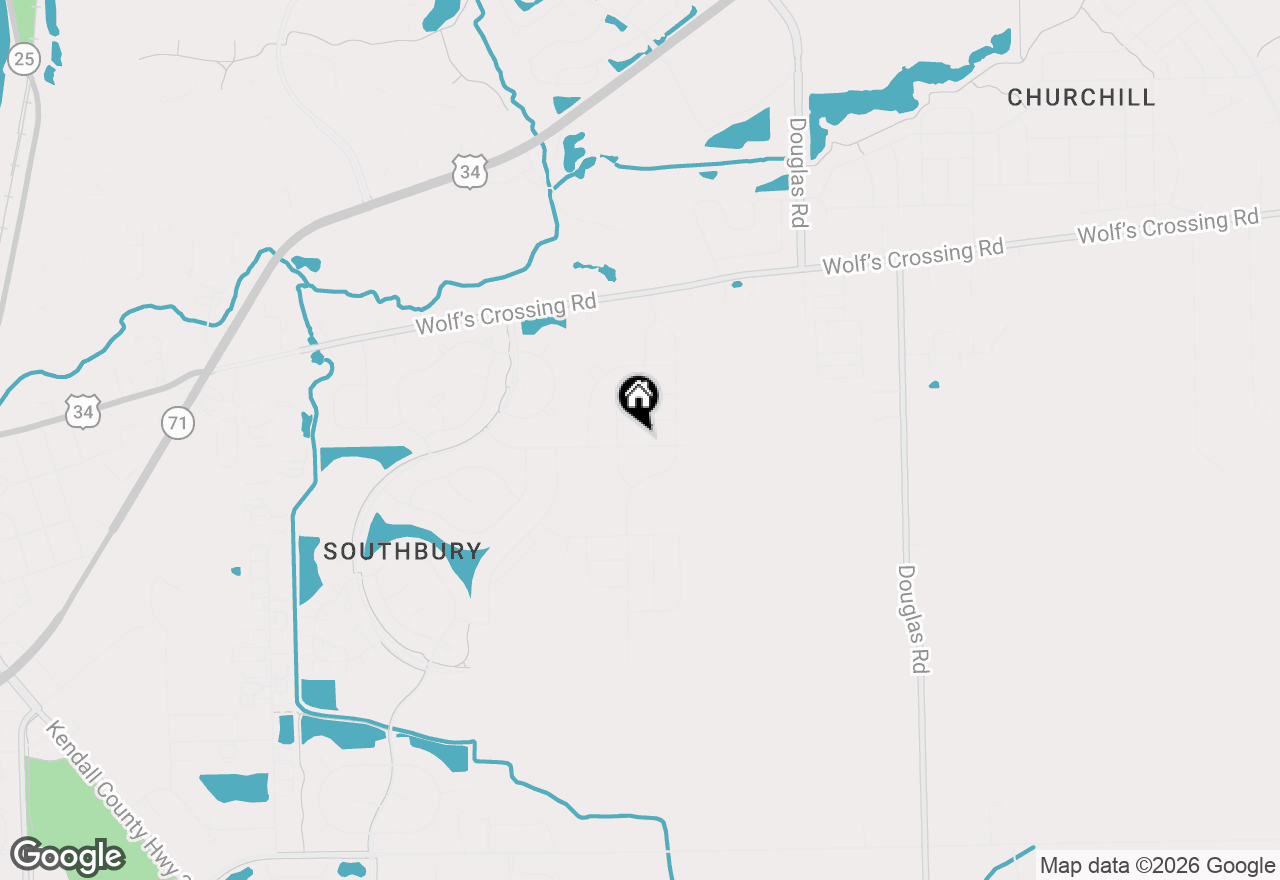 Map of 446 Bower Lane, Oswego, IL 60543