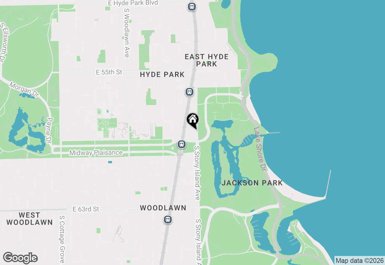 Map of 5840 S Stony Island Avenue #3F, Chicago, IL 60637