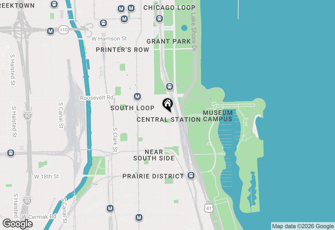 Map of 1322 S Prairie Avenue #903, Chicago, IL 60605