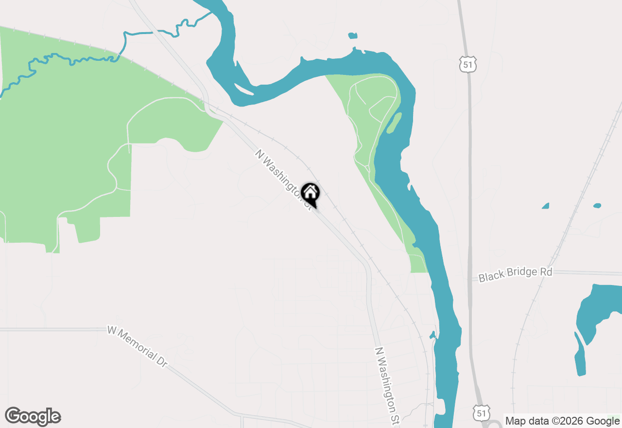 Map of 2027 N Washington Street, Janesville, WI 53548