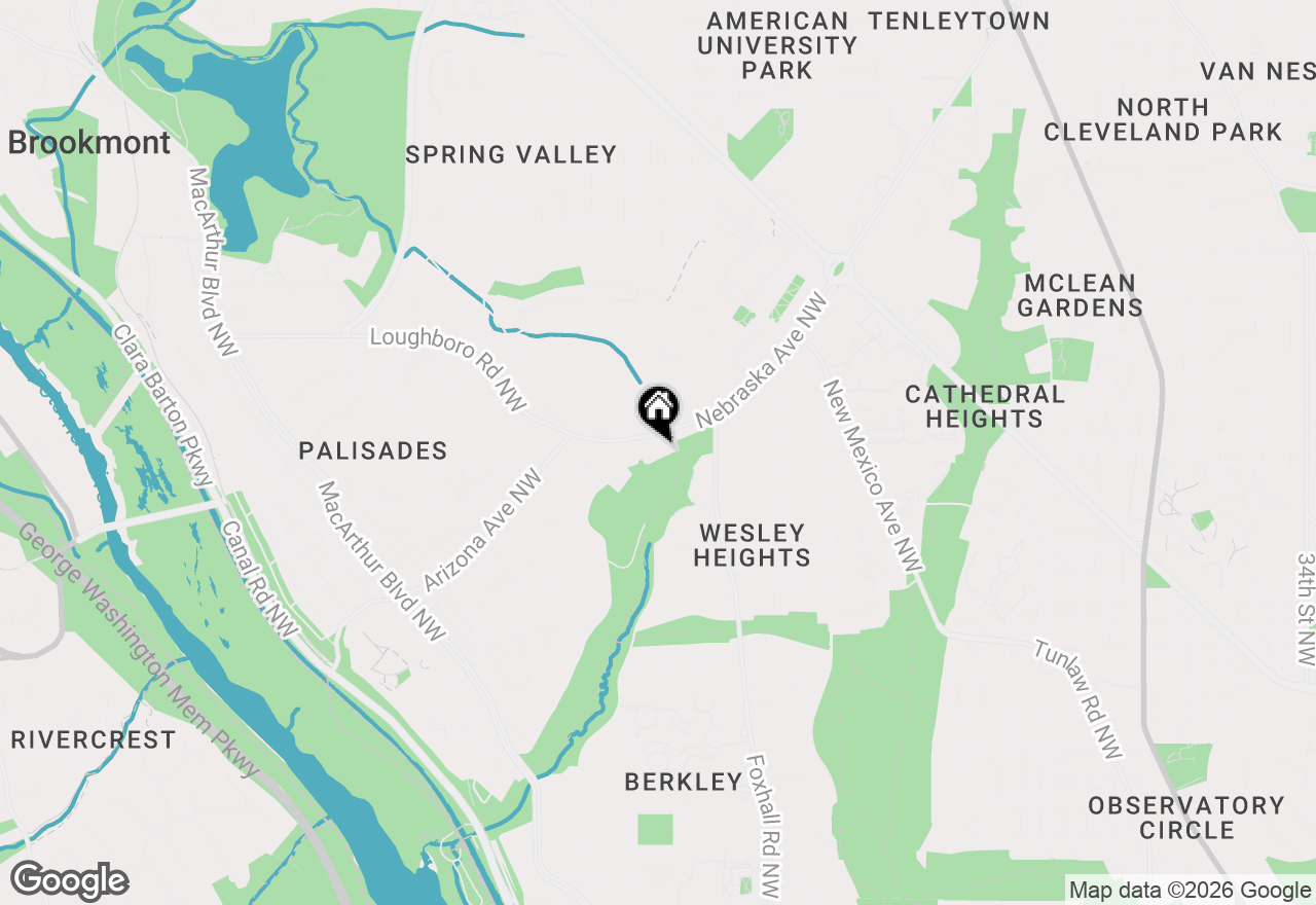 Map of 3125 Chain Bridge Road Nw, Washington, DC 20016
