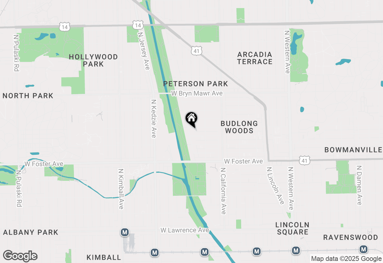 Map of 5347 N Virginia Avenue #1A, Chicago, IL 60625