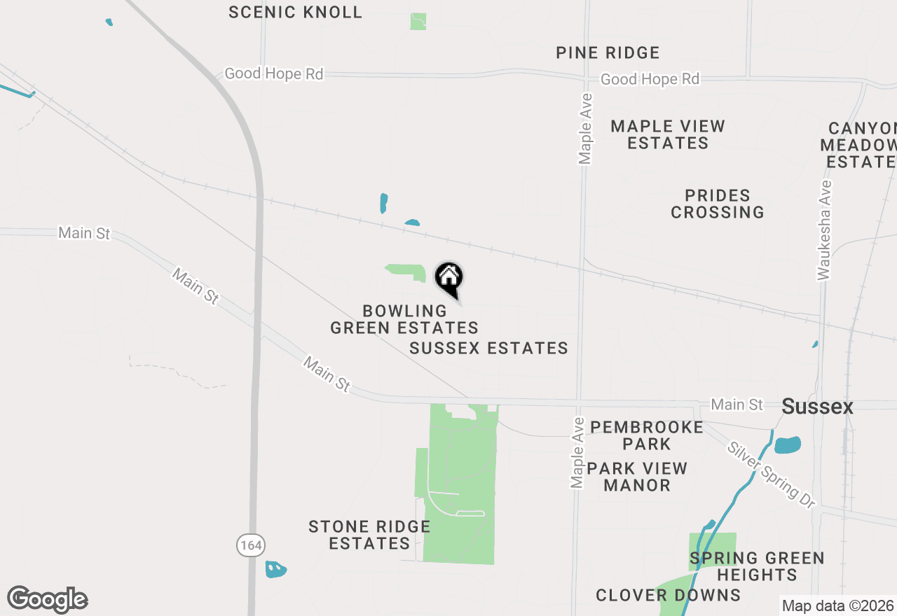 Map of N66W24411 Champeny Rd, Sussex, WI 53089