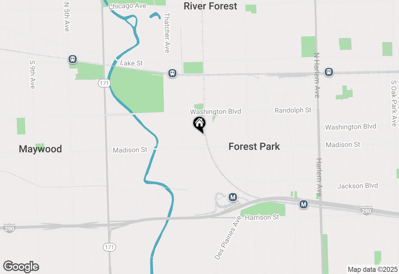 Map of 33 Forest Avenue, River Forest, IL 60305