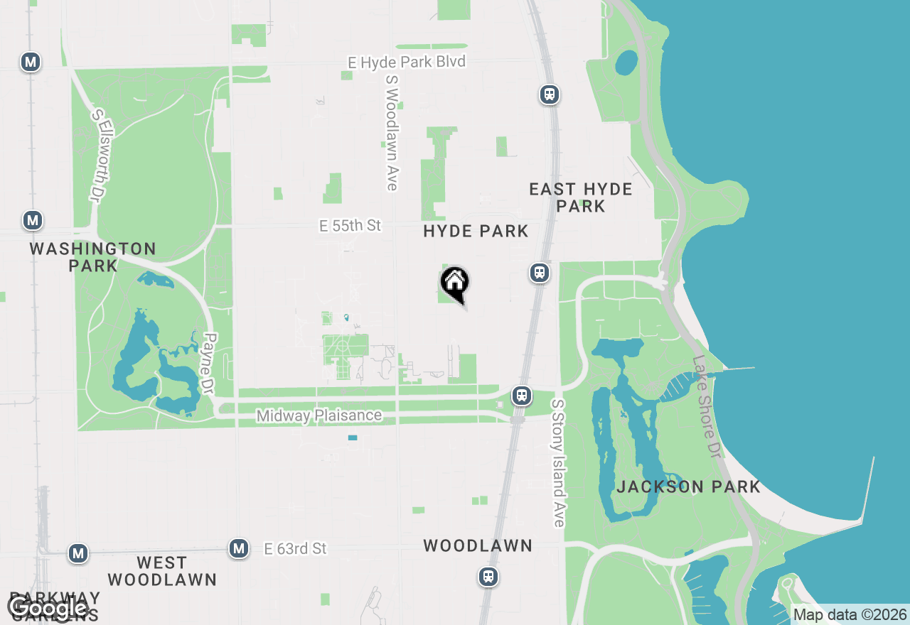 Map of 5715 S Kenwood Avenue #6N, Chicago, IL 60637