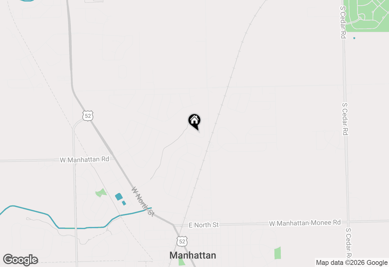 Map of 15352 Kenmare Circle, Manhattan, IL 60442