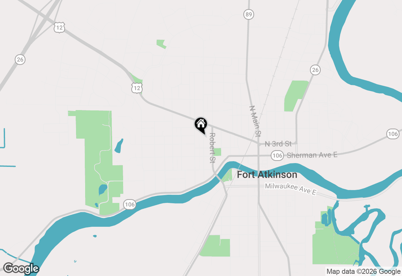 Map of 321 Monroe St, Fort Atkinson, WI 53538