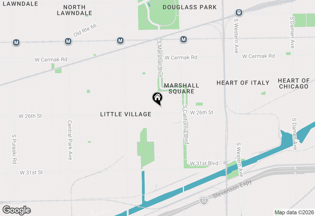 Map of 2943 W 25th Place, Chicago, IL 60623