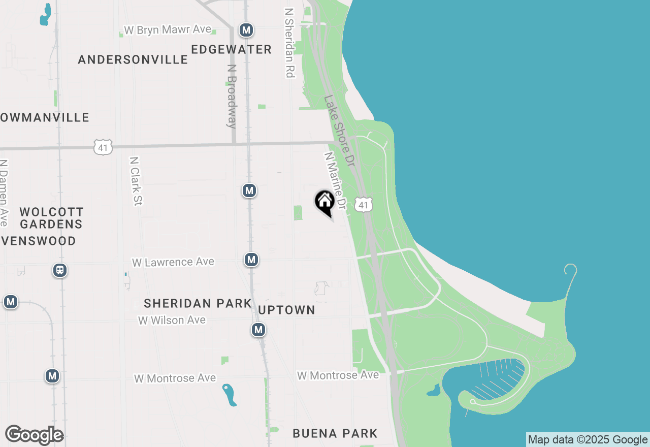 Map of 847 W Ainslie Street #1E, Chicago, IL 60640